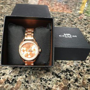 Coach Rose Gold Chronograph Watch